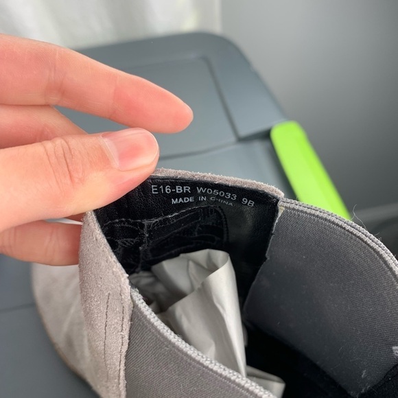 Cole Haan Hayes Gore Suede Grey Heeled Ankle Boots - Picture 8 of 11